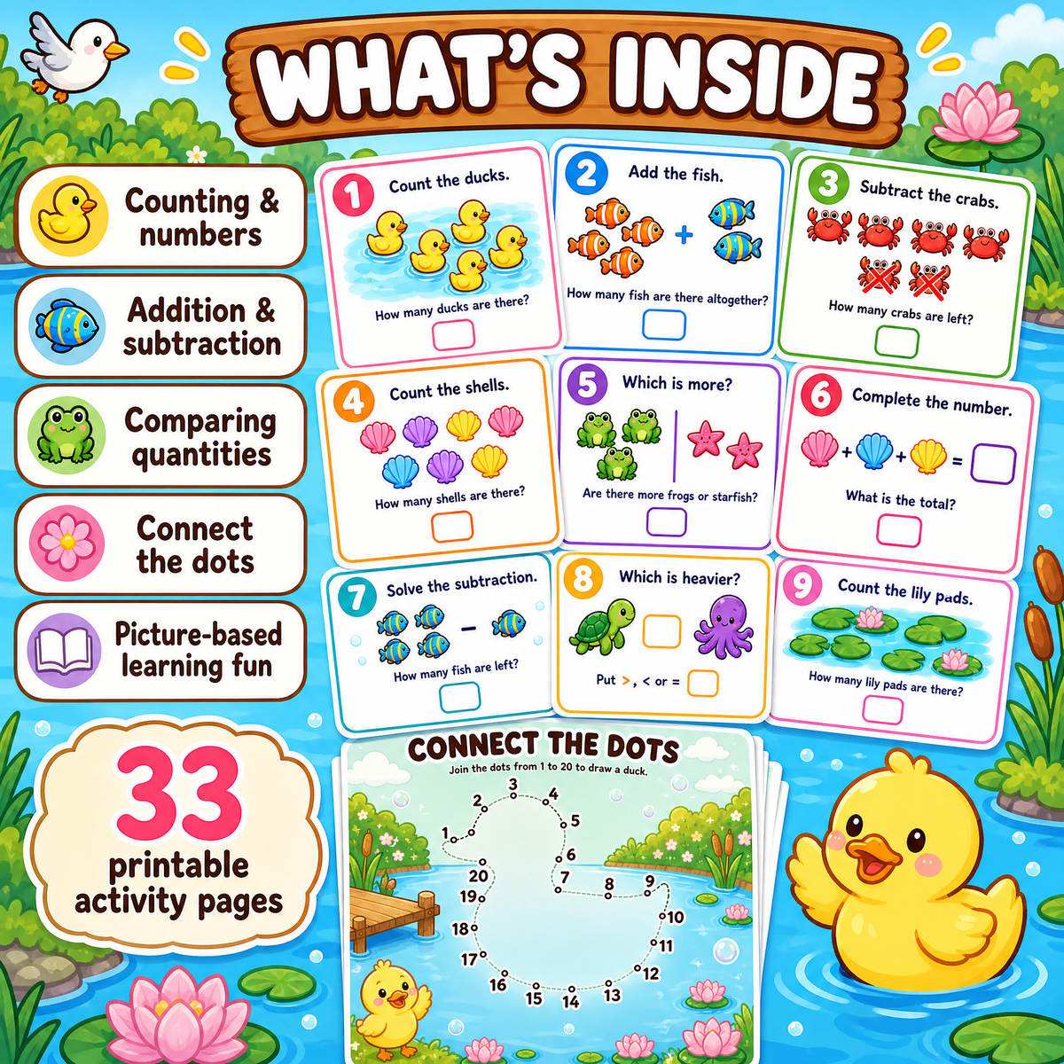 30 Fun Printable Math Activities for Kids Ages 4–7 | English Edition