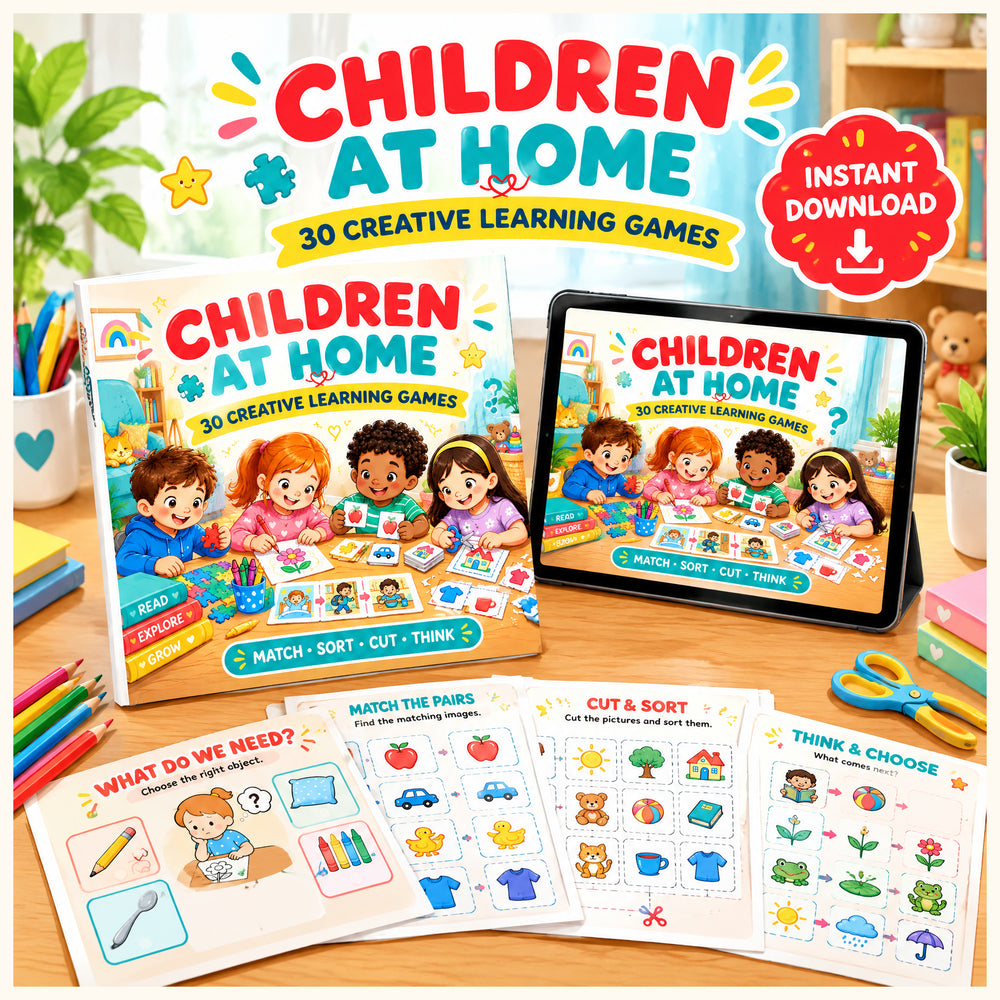 Children at Home 30 Printable Learning Games for Kids Ages 5–10