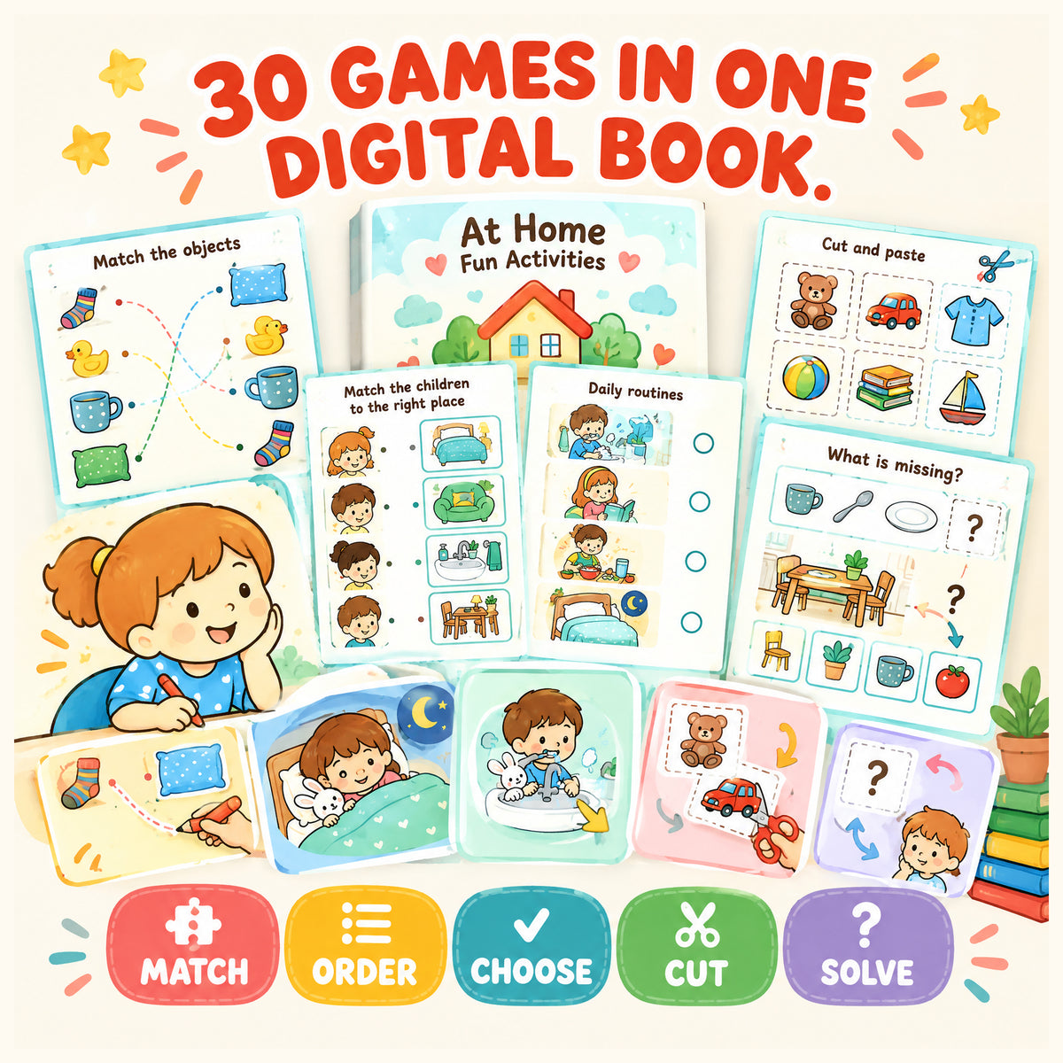 Children at Home 30 Printable Learning Games for Kids Ages 5–10
