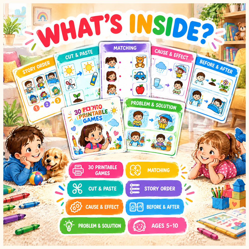 Children at Home 30 Printable Learning Games for Kids Ages 5–10