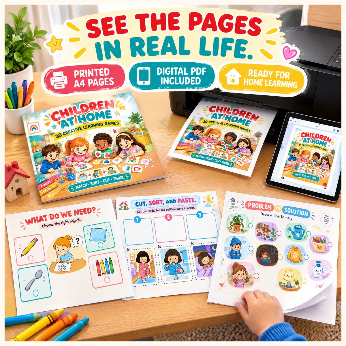 Children at Home 30 Printable Learning Games for Kids Ages 5–10