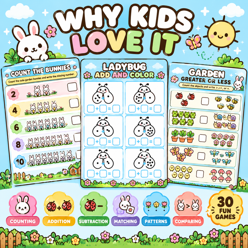 Tiny Garden Number Games – 30 Cute Counting & Math Activities