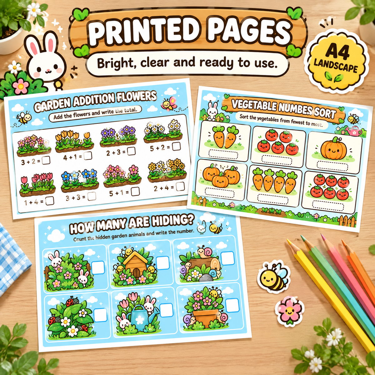 Tiny Garden Number Games – 30 Cute Counting & Math Activities