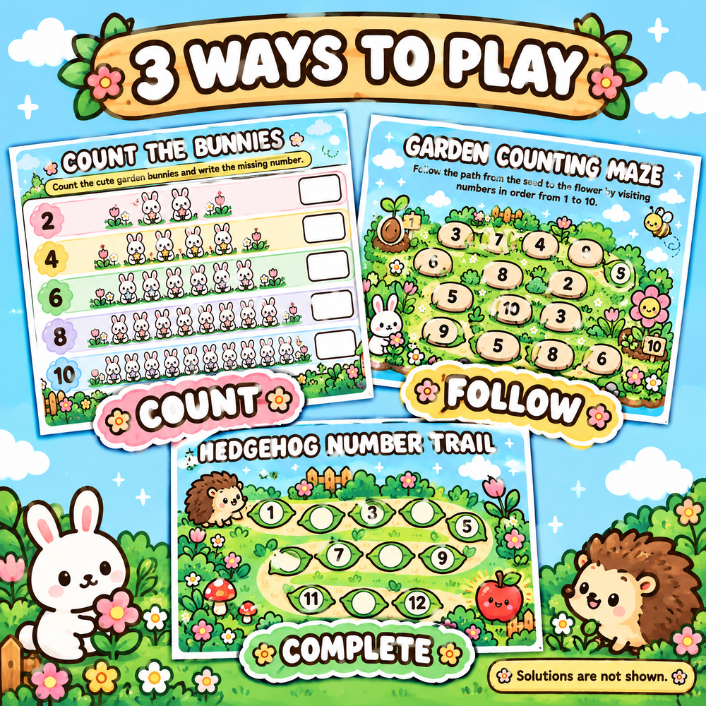 Tiny Garden Number Games – 30 Cute Counting & Math Activities