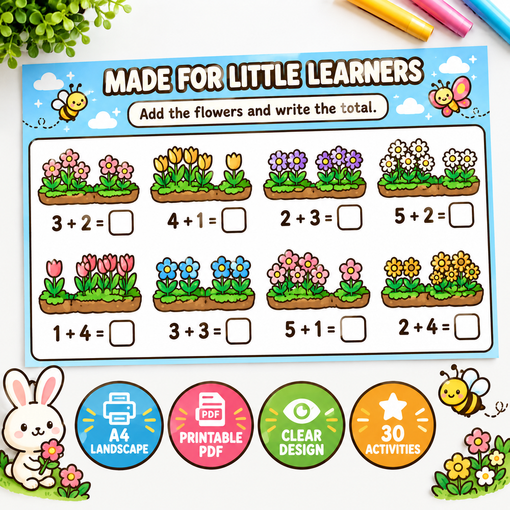 Tiny Garden Number Games – 30 Cute Counting & Math Activities