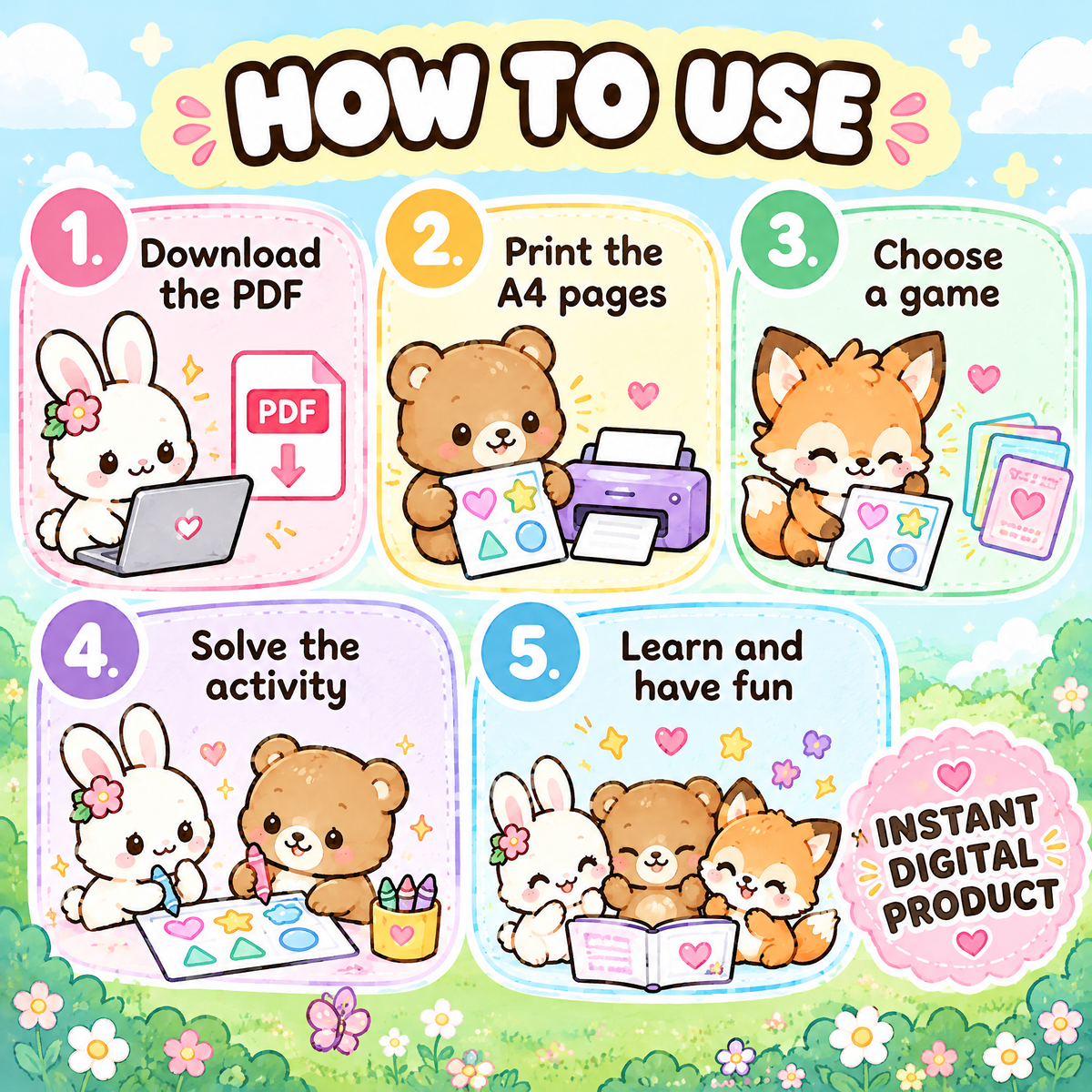 Cozy Animal Number Games – Printable Math Activities for Kids Ages 4–7