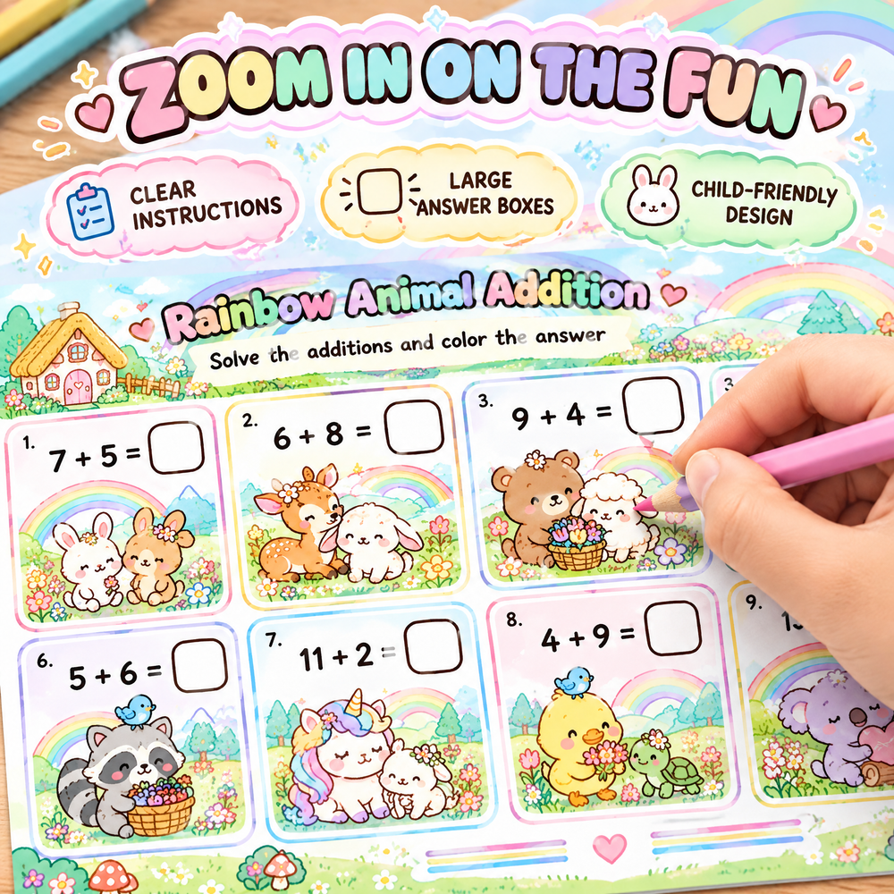 Cozy Animal Number Games – Printable Math Activities for Kids Ages 4–7