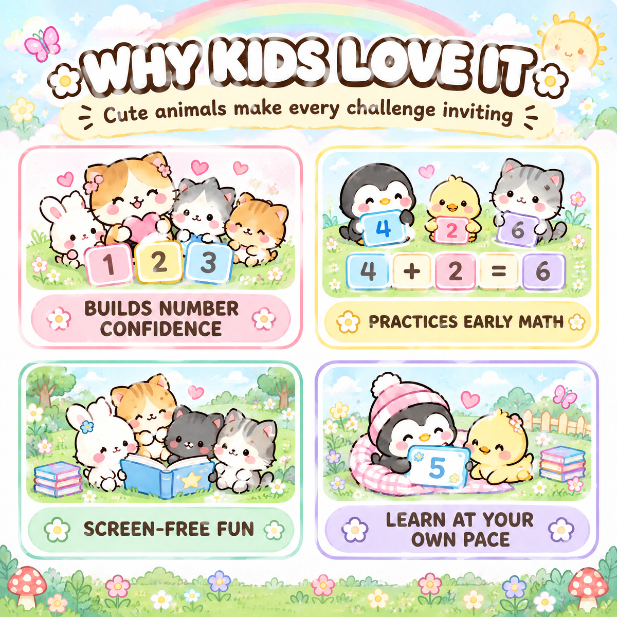 Cozy Animal Number Games – Printable Math Activities for Kids Ages 4–7