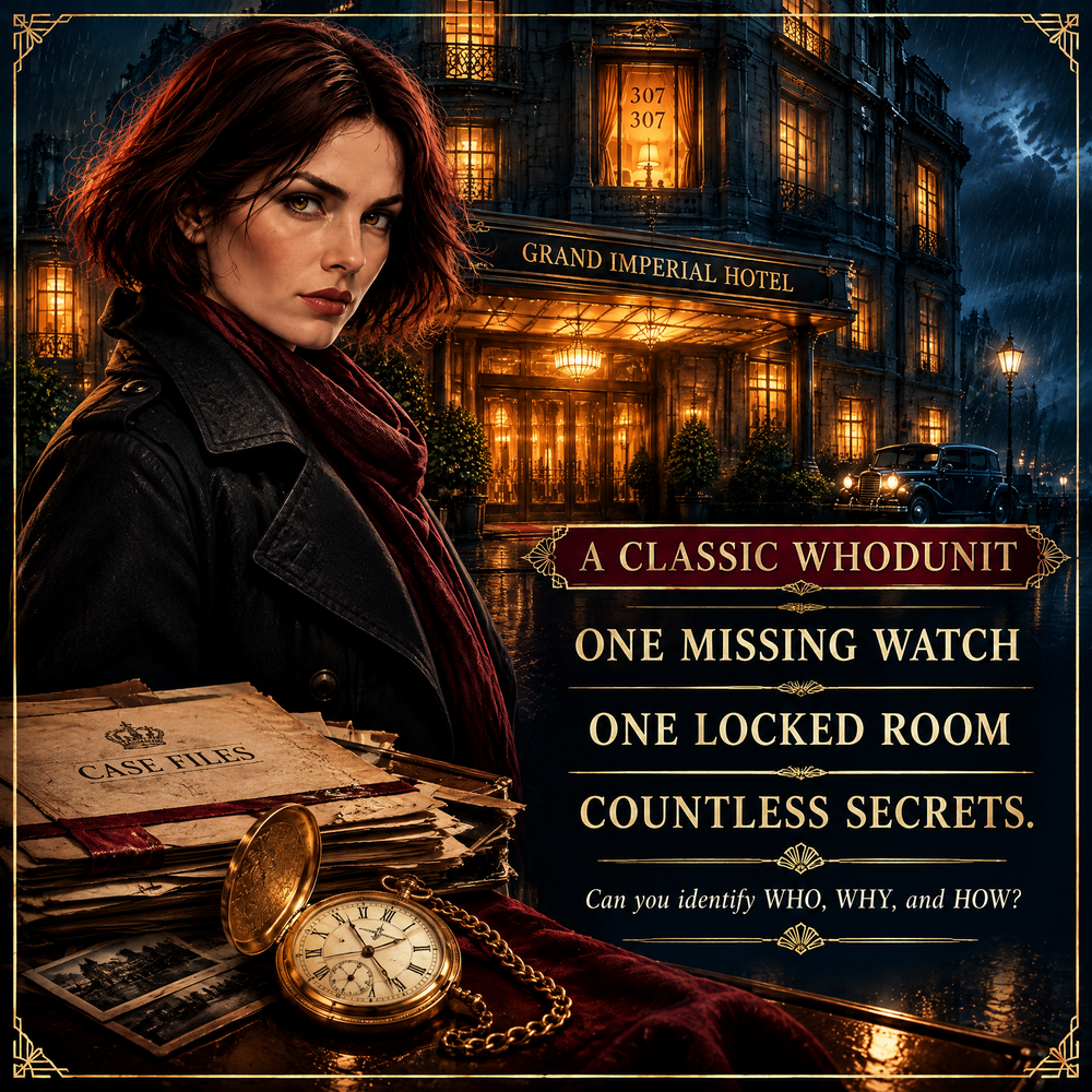 The Mystery of Room 307 — Printable Murder Mystery Game