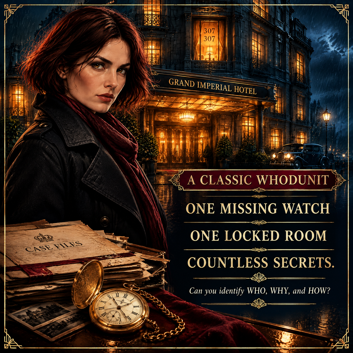 The Mystery of Room 307 — Printable Murder Mystery Game