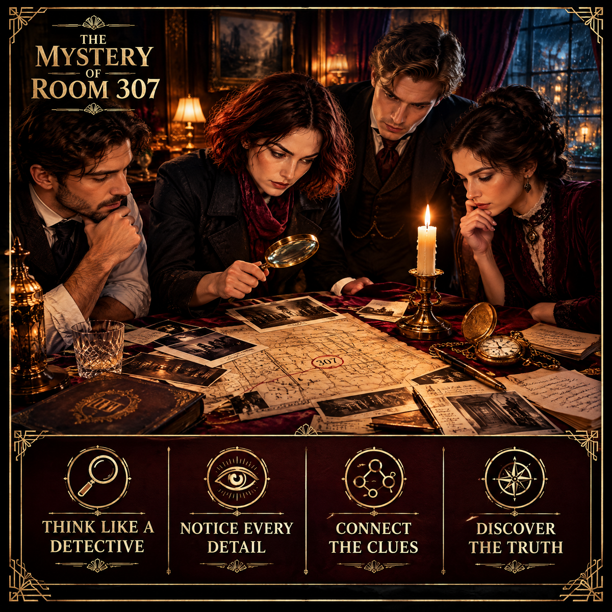 The Mystery of Room 307 — Printable Murder Mystery Game