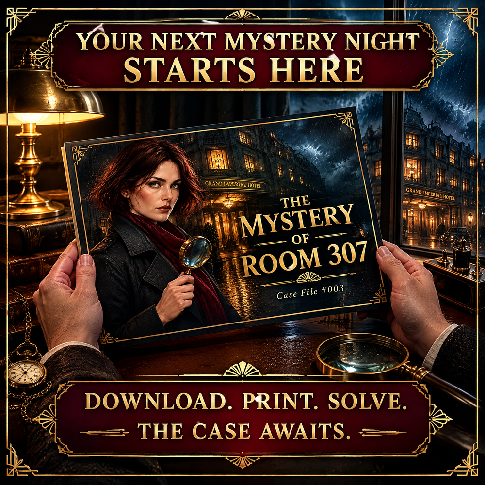 The Mystery of Room 307 — Printable Murder Mystery Game