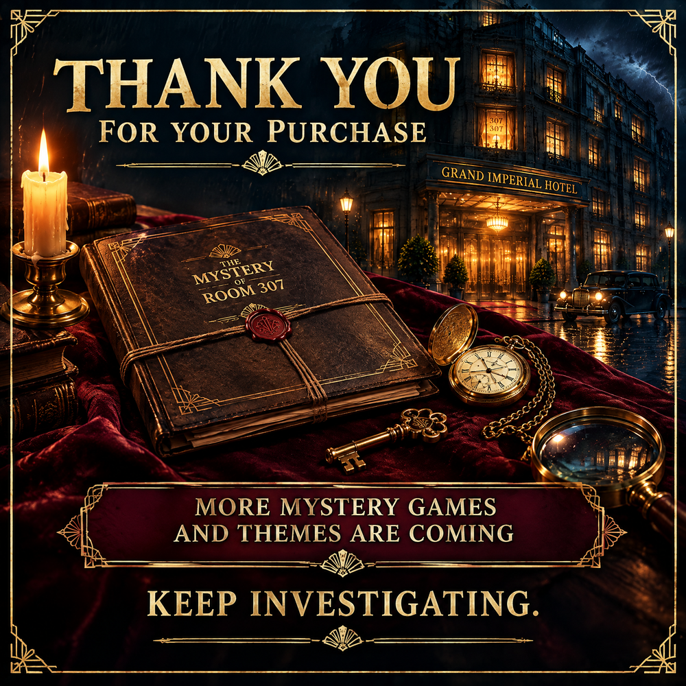 The Mystery of Room 307 — Printable Murder Mystery Game
