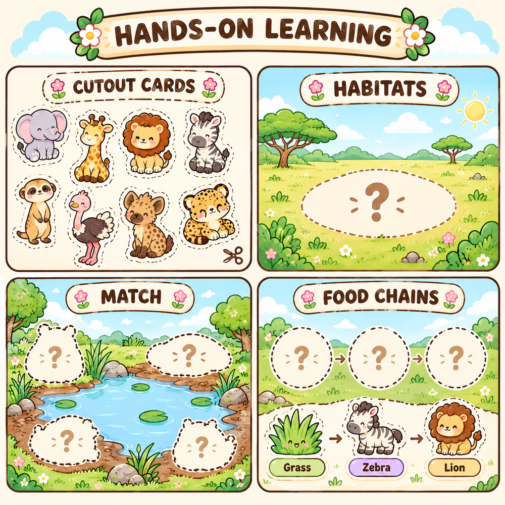 Savanna Habitat — Interactive Activity Book for Kids Ages 5–10